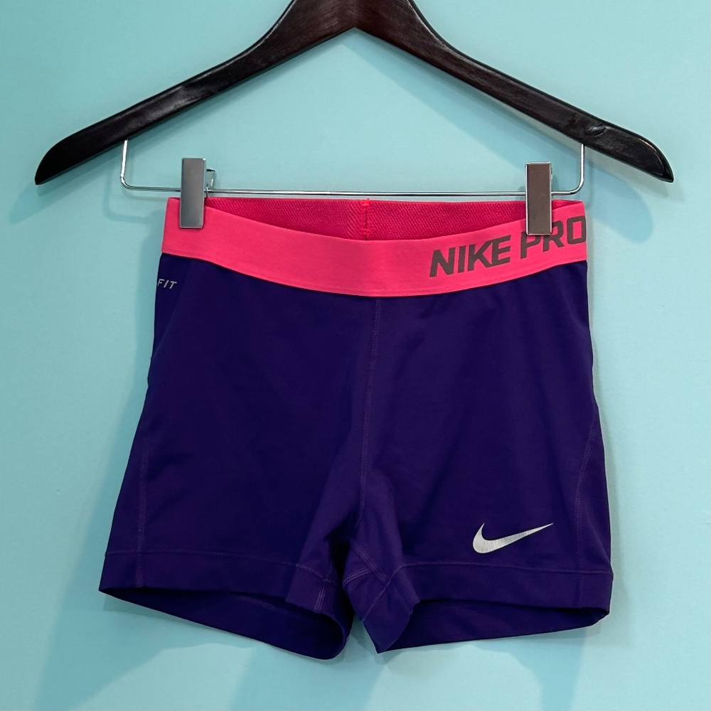 Purple & Pink Nike Pro 2.5 Spandex Shorts Size S